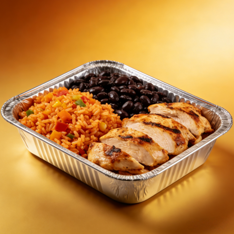 400ml (13.5 oz) Square Aluminum Foil Container – F