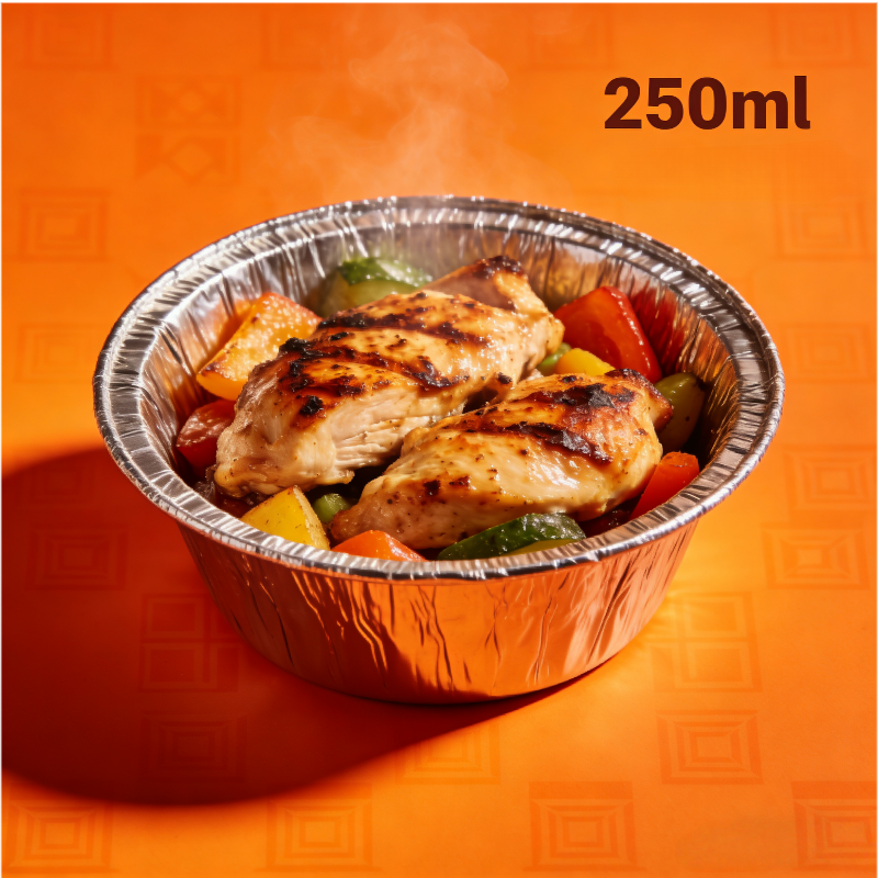 250ml Round Aluminum Foil Container – 8.5 oz, Food