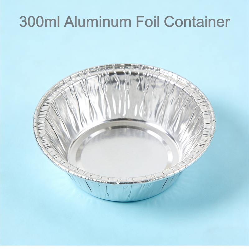 300ml Round Aluminum Foil Container – Food Grade, 