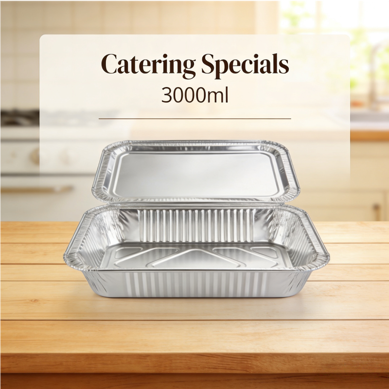 3000ml Large Aluminum Foil Container – Party Size,